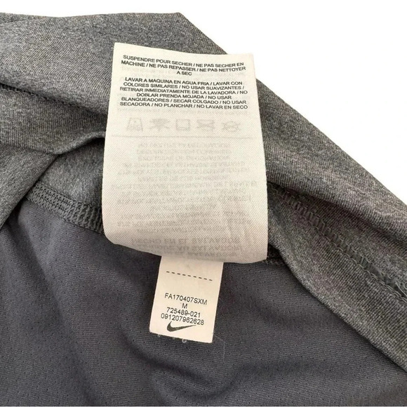Nike Dri-Fit Grey Tank Top Sport Tee Sleeveless Gym Running Logo Size M - Picture 9 of 9